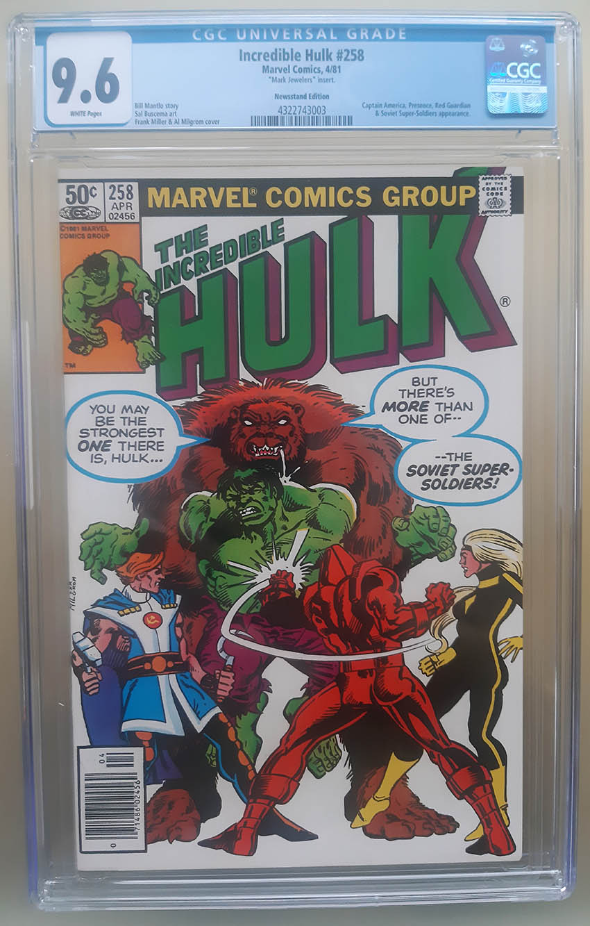 Incredible Hulk (1962) #258 MJ variant CGC 9.6